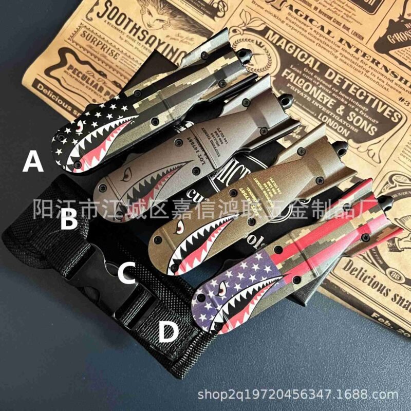 Cross-border spot OTF micro-technology zinc-aluminum alloy handle nuclear bomb shape outdoor camping equipment folding knife - ztechknives.uk