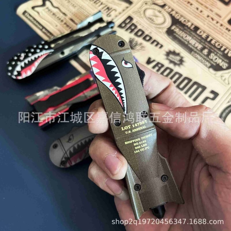 Cross-border spot OTF micro-technology zinc-aluminum alloy handle nuclear bomb shape outdoor camping equipment folding knife - ztechknives.uk
