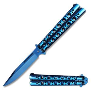ztechknives.uk blue butterfly knife