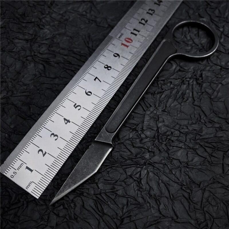 Outdoor Mini Neck Knife Fixed Blade EDC Hunting Knife with K Sheath Keychain Tactical Survival Pokcet Knives Camping Rescue Tool - ztechknives.uk