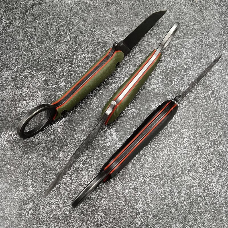 Tanto Blade Straight Hunting Outdoor Tactical Knife Edc Neck Knife Wilderness Defense 8Cr13Mov Fixed Blade Knife Camping Tools - ztechknives.uk